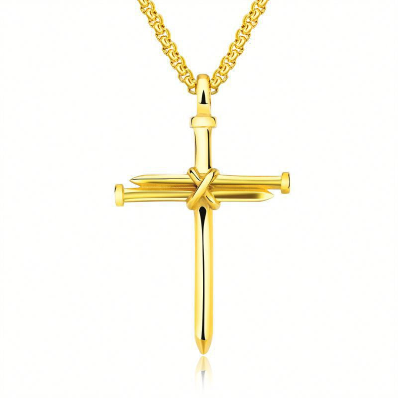 Nail Cross Necklace