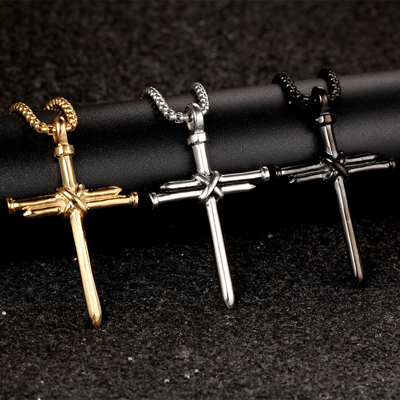 Nail Cross Necklace